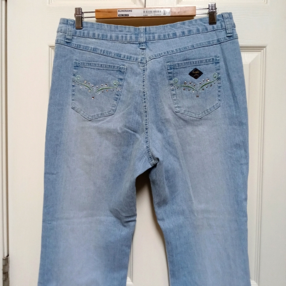 Angels Vintage Ramie & Cotton Light Wash Stretch Blue Jeans